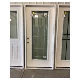 36" x 80" RH Fiberglass FV Deco Glass Ext. Door