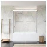 60" x 58" Bypass Shower Door Frame with Hardware