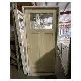 36" x 80" RH 1/4 View FG Exterior Door in Tan