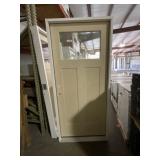 36" x 80" RH 1/4 View FG Exterior Door in Tan