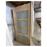 36" x 80" LH Oak 4-Panel Glass Interior Door