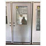 36" x 80" RH Steel High-View Exterior Door