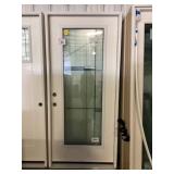 36" x 80" RH Fiberglass FV Deco Glass Ext. Door