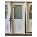 36" x 80" LH Steel HV Privacy Glass Exterior Door