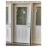 36" x 80" LH Fiberglass High-View Exterior Door