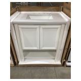 31" x 22" Vanity in White with Single Sink Top