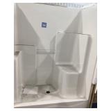 60" x 78" Fiberglass Shower Unit with Seat