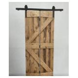 RTA 20" x 84" Weathered Oak Bifold Barn Door Kit