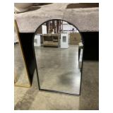 22" x 36" Arch Top Mirror w/ Black Metal Frame