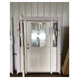 1/2 Lite Black Leaded Entry Door. RH