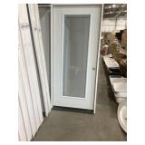 36" x 80" LH Full-View Steel Exterior Door-White