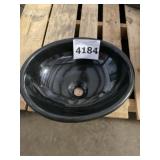 15"L Black Vessel Sink