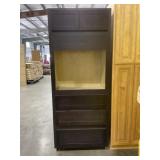 33" x 84" Shaker Oven Cabinet in Espresso-Damage