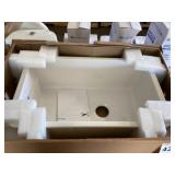 31" x 19" White Single Undermount Fireclay Sink
