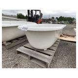 66" x 30" Damaged Cast Iron Bath Tub