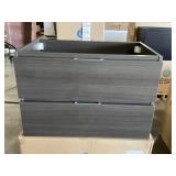 30" x 18" Wall Mount Vanity Base in Brown