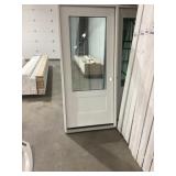 36" x 80" LH Fiberglass 3/4 View Exterior Door
