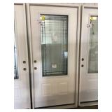 36" x 80" RH Fiberglass MV Deco Glass Ext. Door