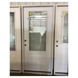 36" x 80" RH Steel Mid-View Exterior Door