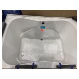 60" x 42" S Hourglass Bathtub in White