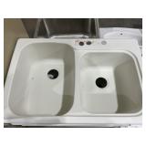 33" x 22" Drop-In Composite Double Bowl Sink