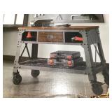 Whalen 48"L Industrial Metal & Wood Workbench
