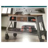 Whalen 48"L Industrial Metal & Wood Workbench