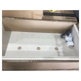 60" x 30" Solid Surface Lighted Shower Dome