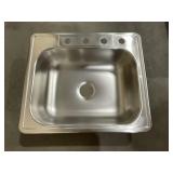 25" x 21" Drop-In Single Bowl Sink in Stainless