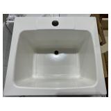25" x 22" Composite Utility Sink in White