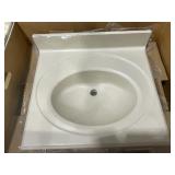 25" x 22" Single Sink Vanity Top in Tahini Desert