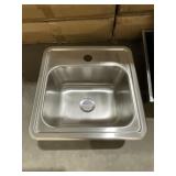 15" x 15" Single Bowl Bar Sink in Stainless Steel
