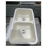 31" x 18" Undermount Composite Dbl Bowl Sink