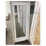 32" x 80" Full-View RH Steel Exterior Door-White