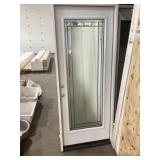 32" x 80" RH Full-View Steel Exterior Door-White