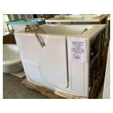 30" x 60" White Acrylic Walk in Shower - RH