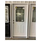 36" x 80" RH Steel MV Deco Glass Exterior Door