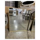 30" x 36" Mirror with Gold Metal Frame