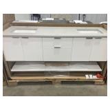 72" x 22" Double Vanity with Marble Sink Top