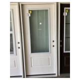 36" x 80" LH Fiberglass Mid-View Exterior Door