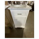 19" x 19" Vanity in White with Single Sink Top