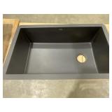 32" x 19" Silgrant Undermount Sink in Black