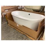 Jacuzzi 65" x 35.5" White Freestanding Bathtub