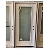 36" x 80" LH Fiberglass FV Privacy Glass Ext. Door