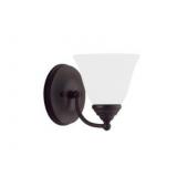 Seagull® 1-Bulb Wall Sconce in Black x 3