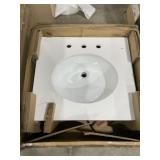 25" x 22" Single Sink Vanity Top in White