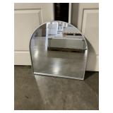 30" x 30" Mirror with Arch-Top Silver Frame