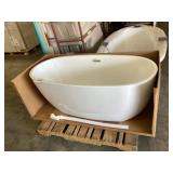 59" X 29" White Acrylic Freestanding Bathtub