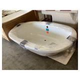 74" x 44" Studio Dual Oval White Drop In Tub