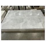 60" x 98" Shower Wall Panel in White Marble x 5